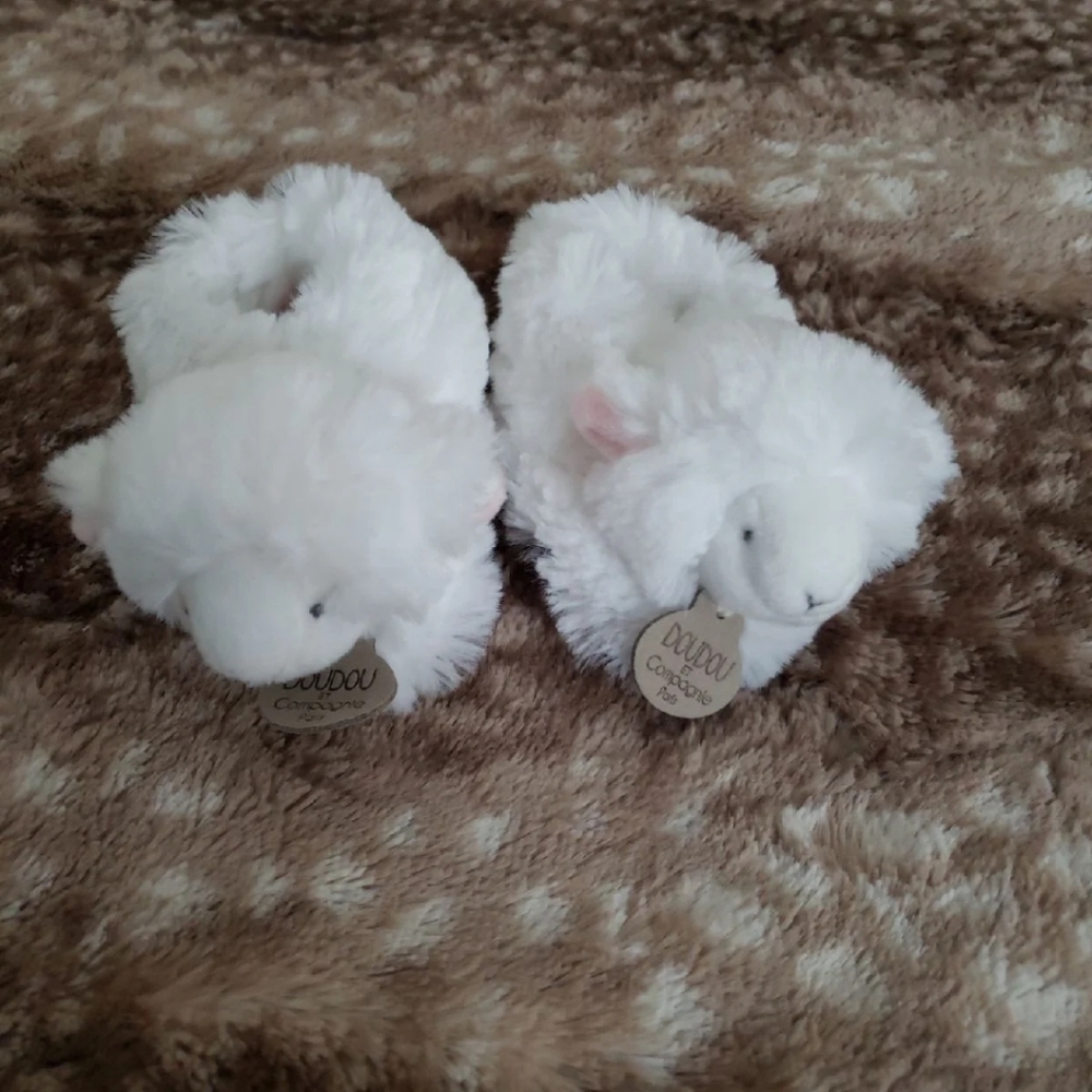 Doudou Plush Rattle Baby Slippers Shoes